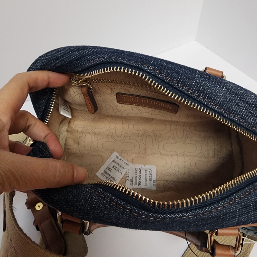 True Religion Blue Denim Crossbody Bag - Picture 7 of 9